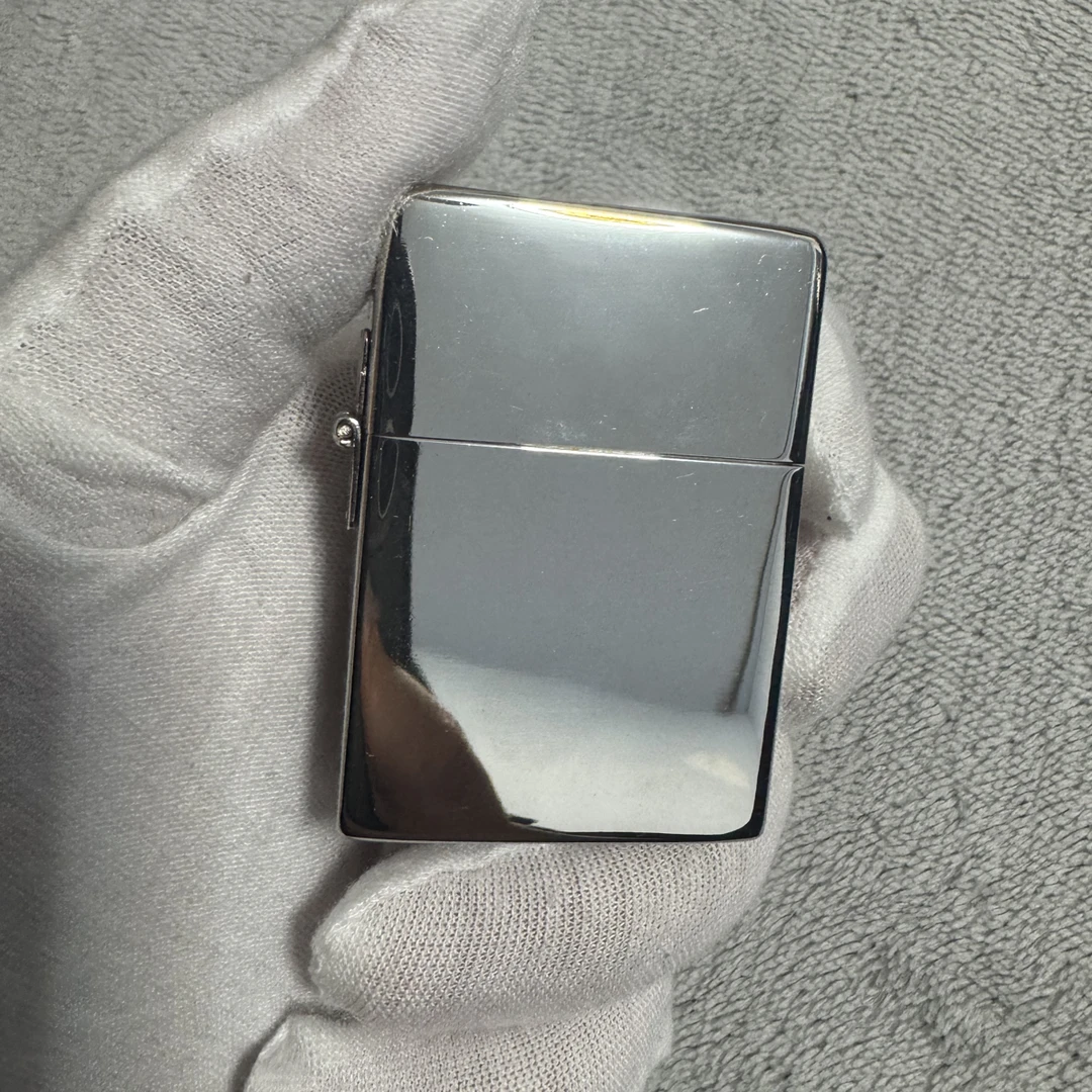 906平头白镍光板外挂三角链铜壳煤油打火机