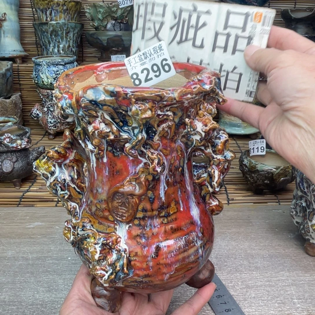 手工花盆默认瑕疵完美者勿拍