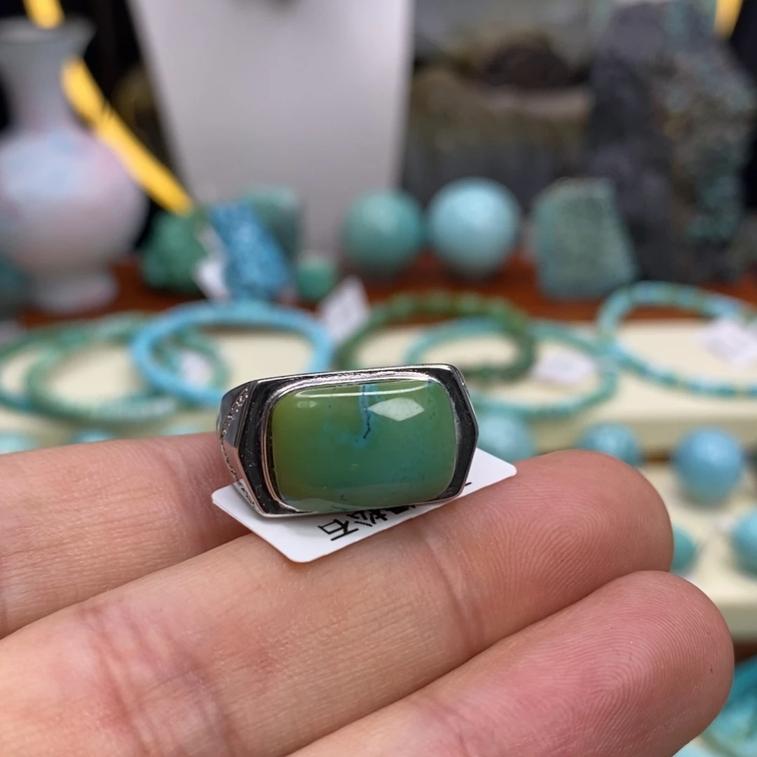 绿松石银S925镶嵌珠宝奇石