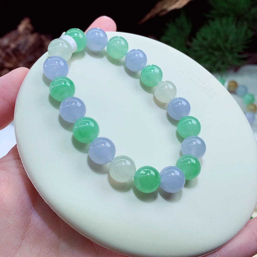 未镶嵌手链翡翠梦幻糖果珠卡10mm
