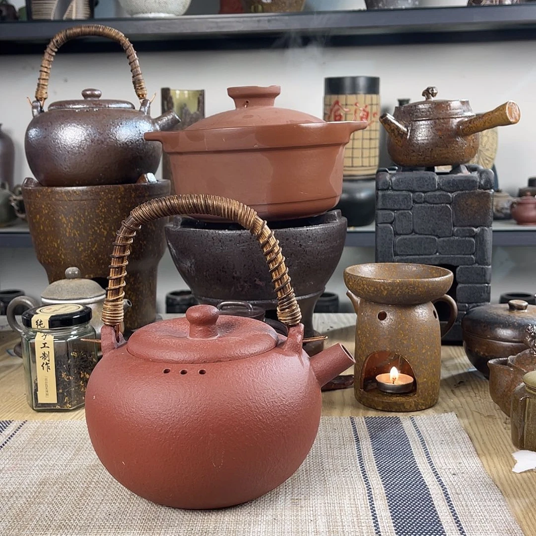 壶紫砂粗陶实用茶壶