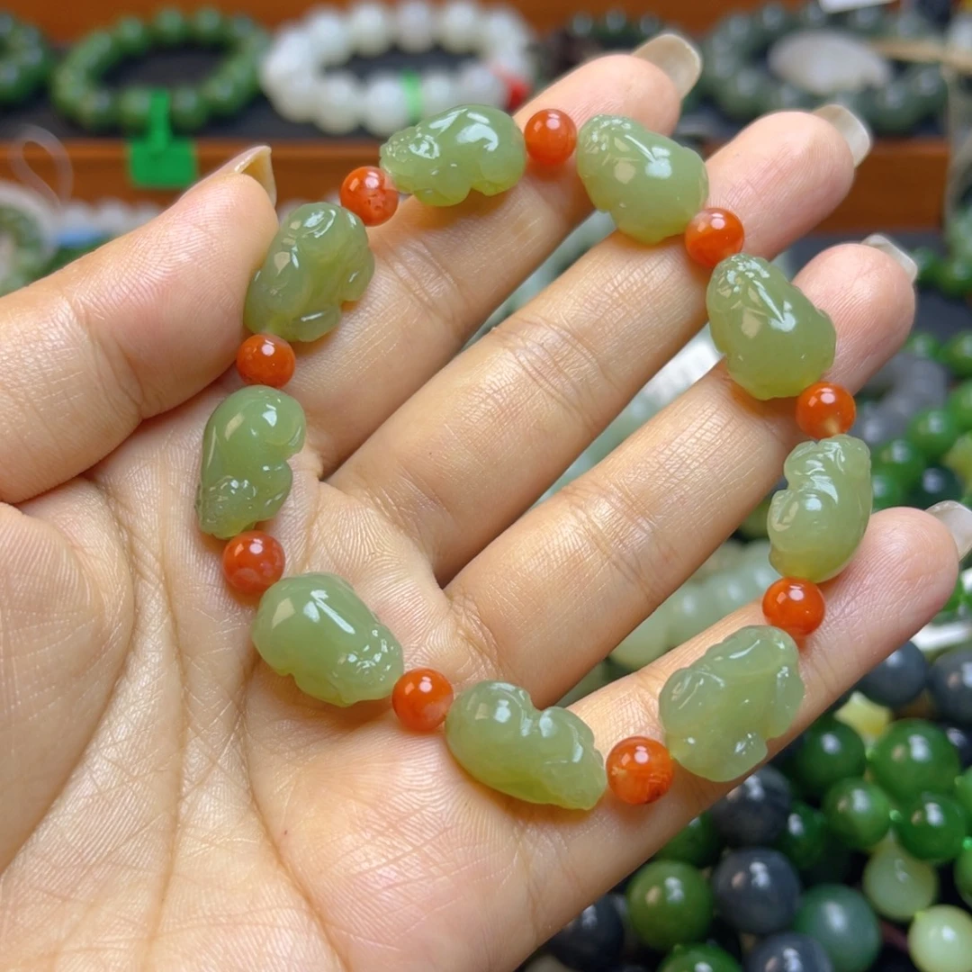 和田玉未镶嵌手链