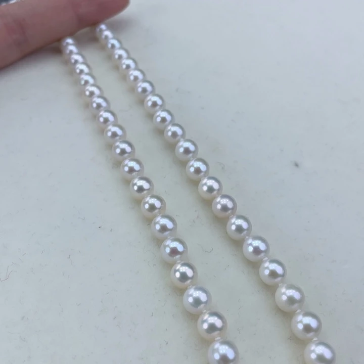 淡水珍珠颈饰银S925镶嵌卡7极光炫彩高品