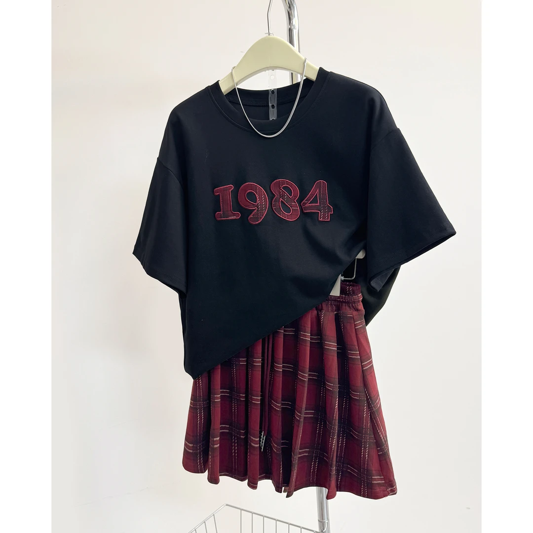 2025款风减龄夏季套装裙女秋冬慵懒风格子短裙高级感复古两件套