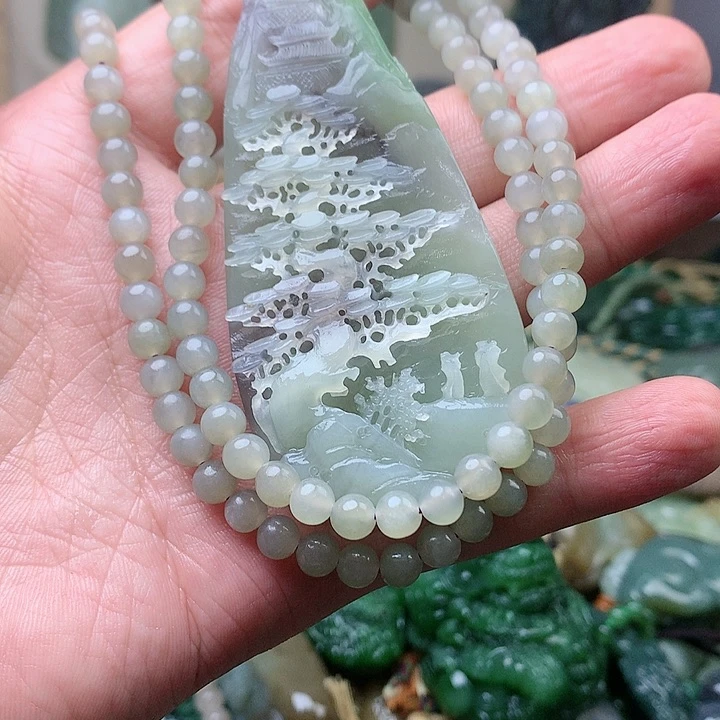 未镶嵌和田玉挂件晨*