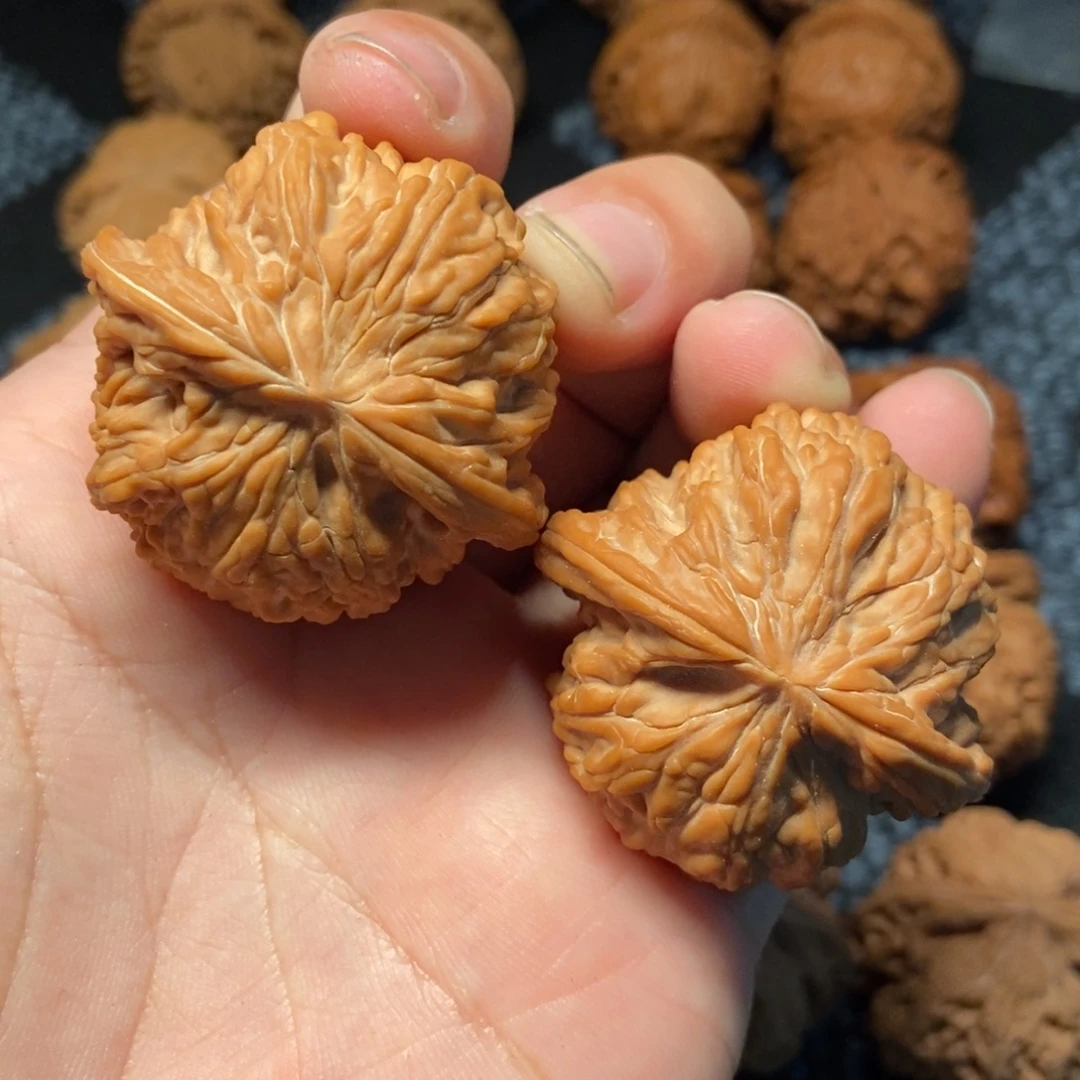 文玩核桃把件文玩核桃磨盘41.8修尖