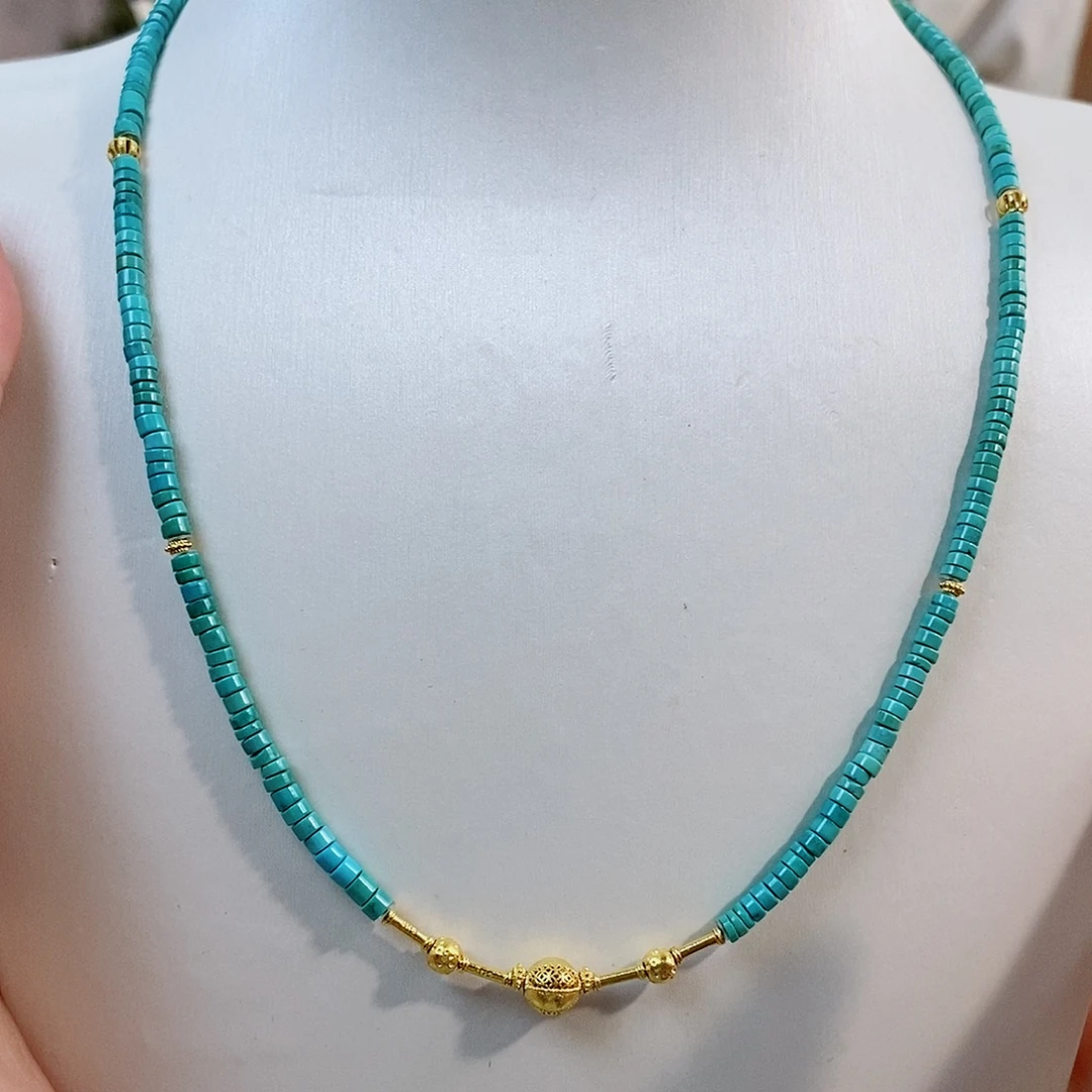 18K金镶嵌绿松石珠宝奇石