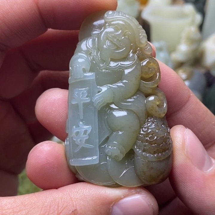 和田玉未镶嵌挂件