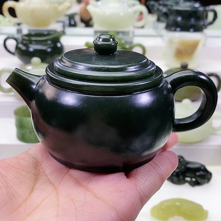 未镶嵌和田玉挂件茶壶170m l