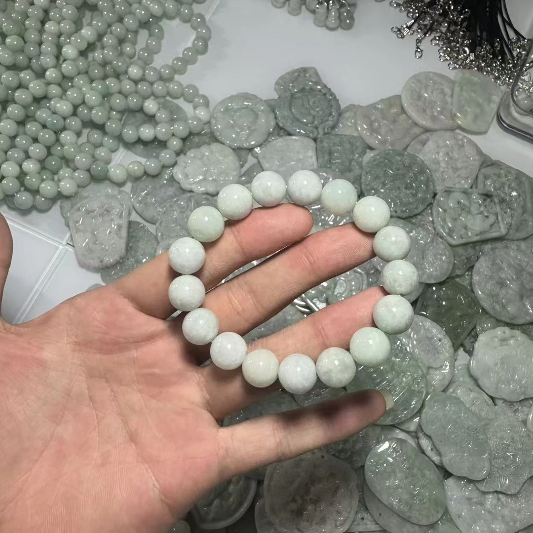天然A货翡翠手串-d329-卡12mm-多样性发一