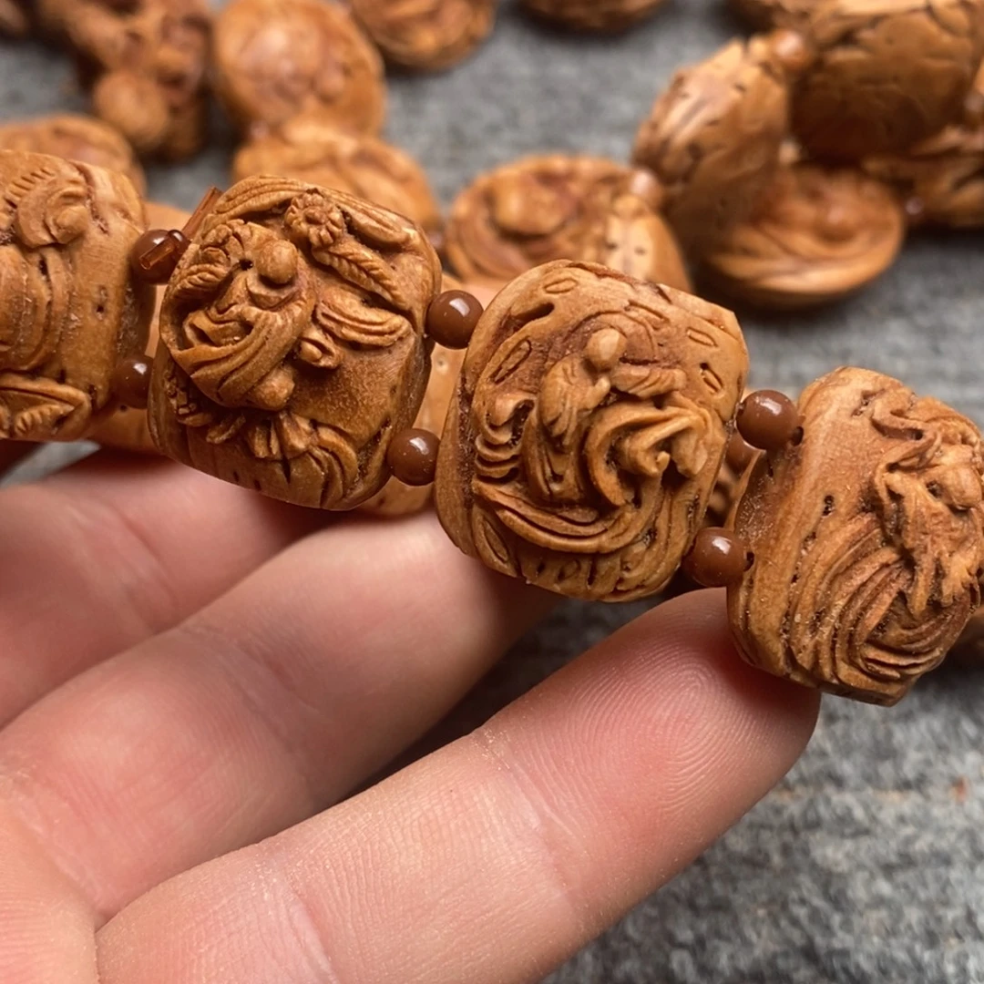 满***满手串桃核桃核无像佛手串