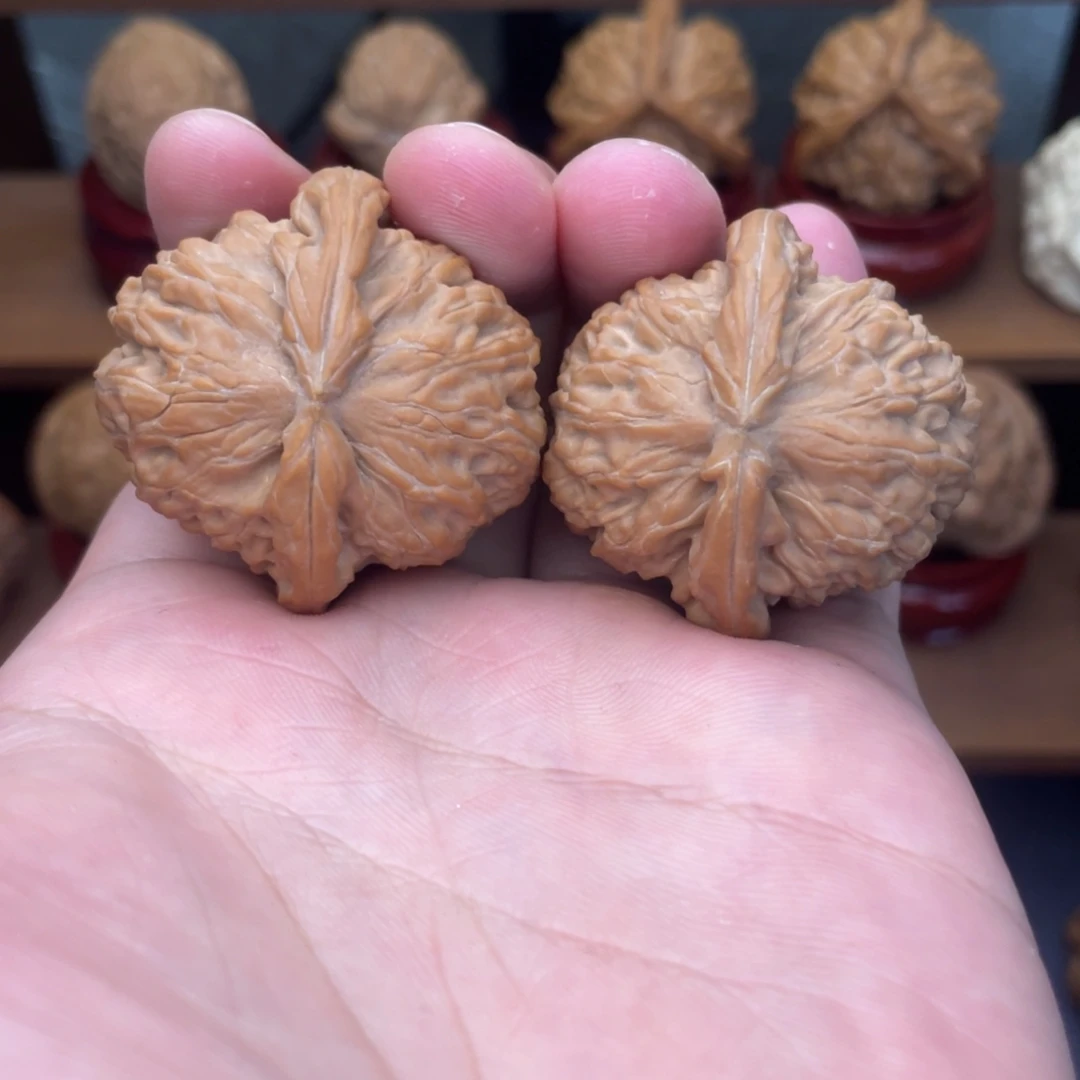 打***人吊坠文玩核桃白狮子38全品无修