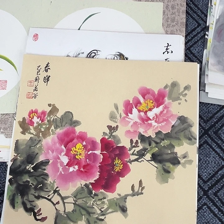 国画50.50硬卡花鸟作品m