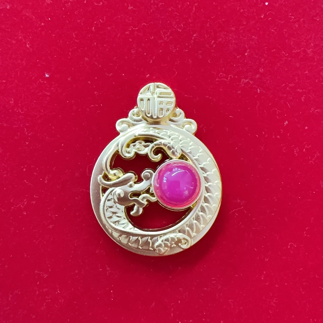 【主播推荐】培育红宝石吊坠赠链T41