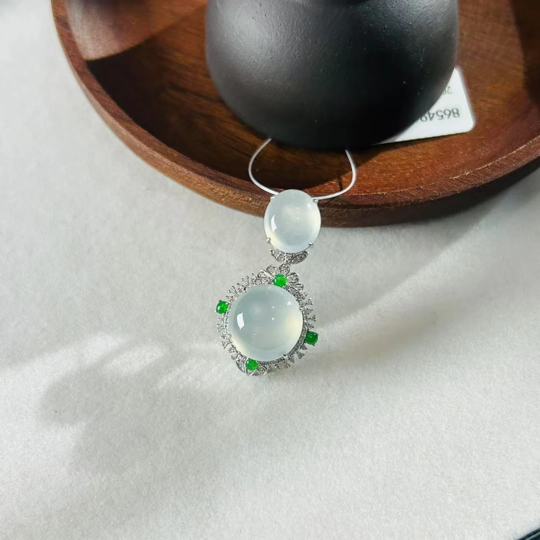 【睿泽鉴宝】18K翡翠颈饰  FZB0302-10