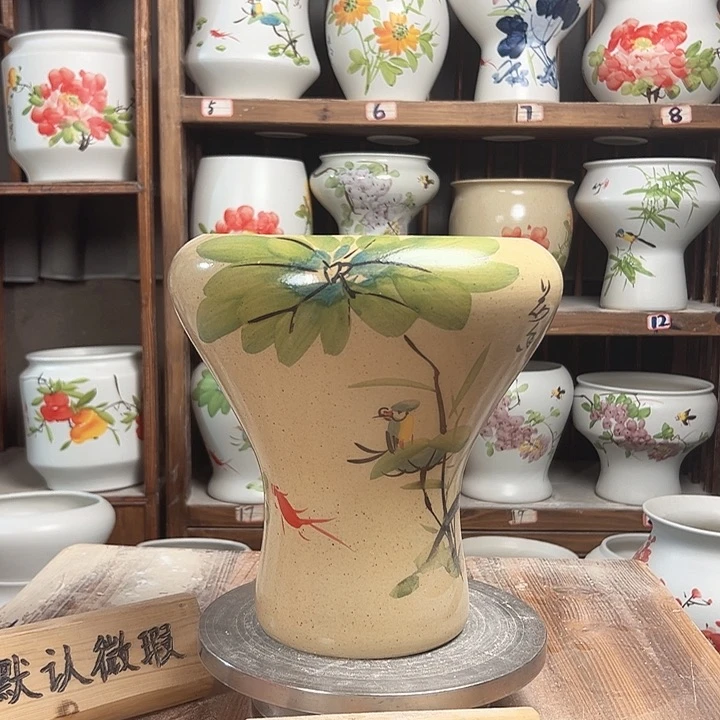 摆件火窝陶泥荷花新款陶瓷