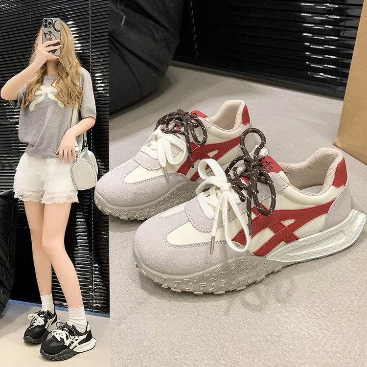 928 2025春夏新款韩版女运动鞋跑步鞋厚底休闲板鞋老爹鞋百搭潮鞋