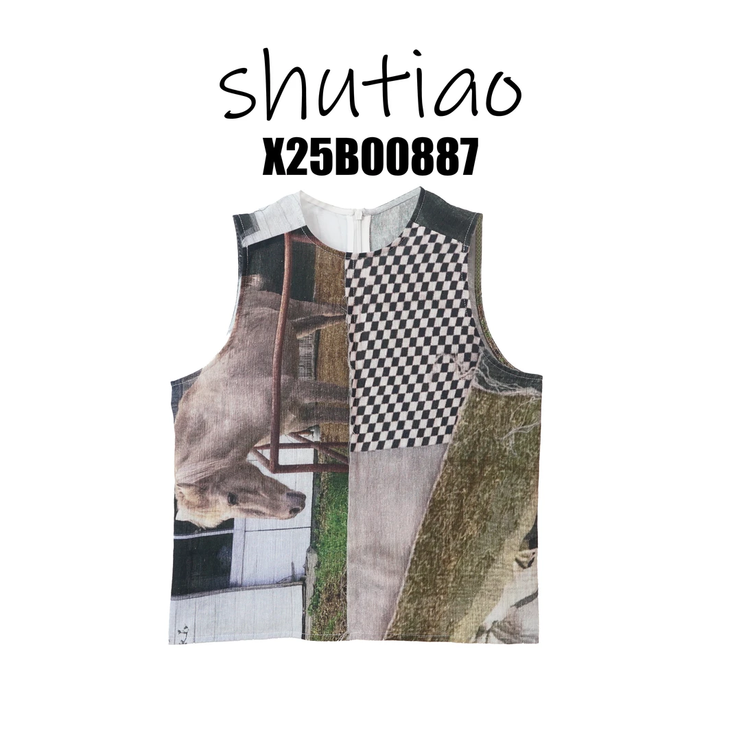 【SHUTIAO】2025夏季：新款小众设计款背心X25B00887