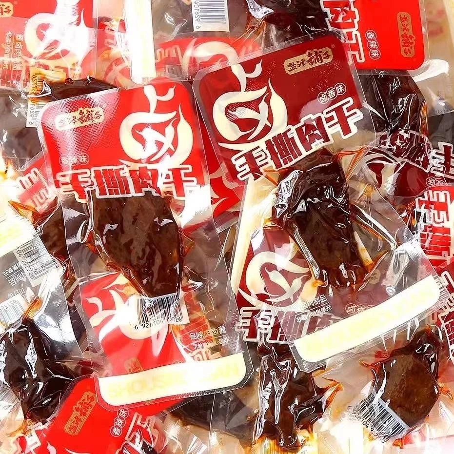 盐津铺子手撕肉干鸭肉零食小吃办公室休闲食品非牛肉干小包装香辣