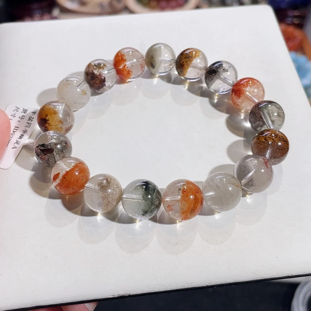 水晶手链未镶嵌半盆四季幽灵12.3mm