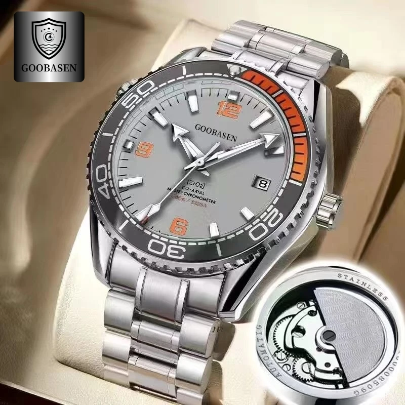 男士全自动机械手表防水夜光日历商务时尚海马名腕表高端原装正品