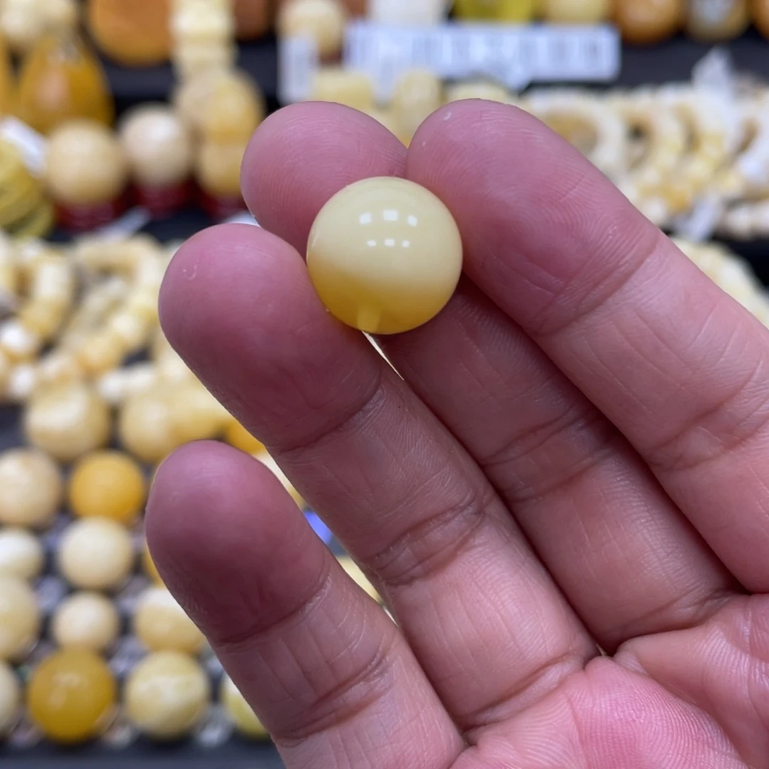 琥珀珠宝奇石未镶嵌14mm