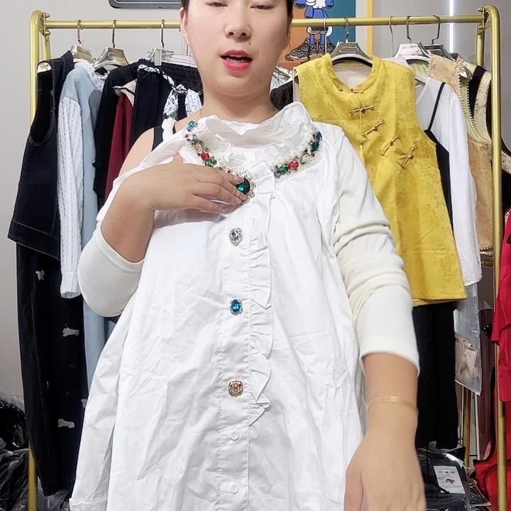 超***丽闪电购497白色衬衫5