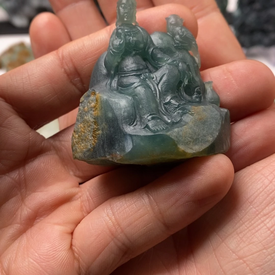 定制翡翠未镶嵌玄****2天然翡翠a货