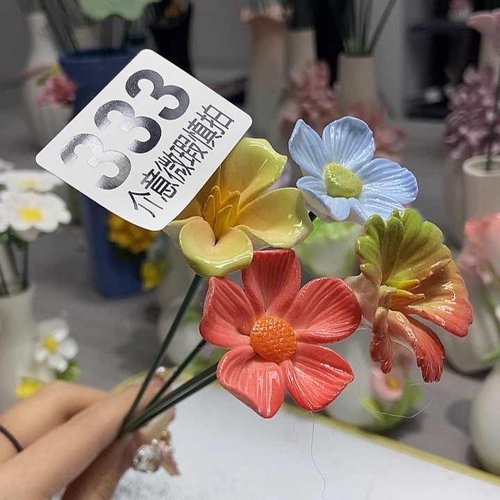 陶瓷纯手工捏花设计