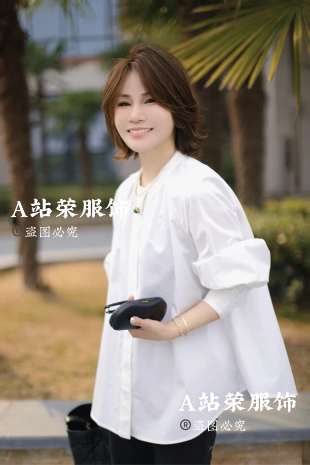 【荣姐精选】百褶袖口衬衣