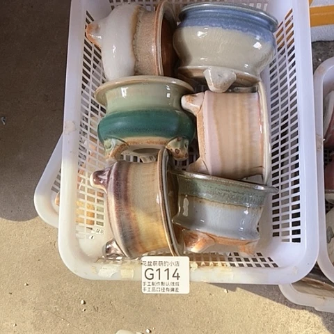 紫砂花盆114微瑕品口径7到8左右