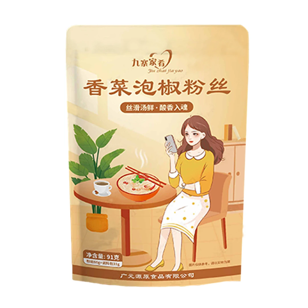香菜泡椒粉丝自带调料香菜独立小包装夜宵粉丝