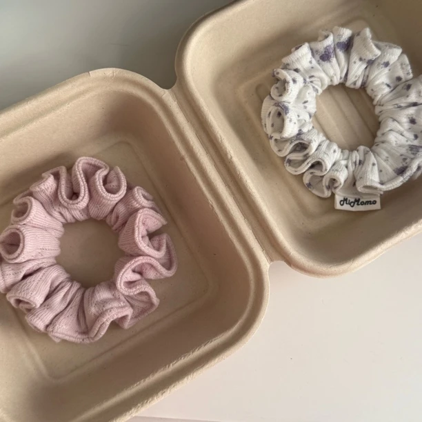 BM风碎花系小肠发圈韩式提花纯棉碎花柔软少女感ins风小肠发圈