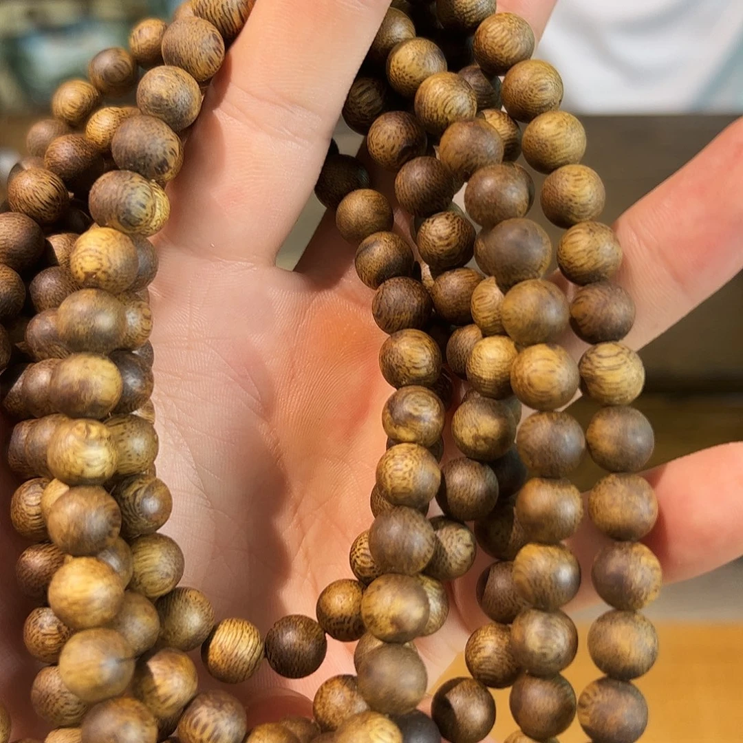 手串沉香08多圈白棋31克多样性发一条