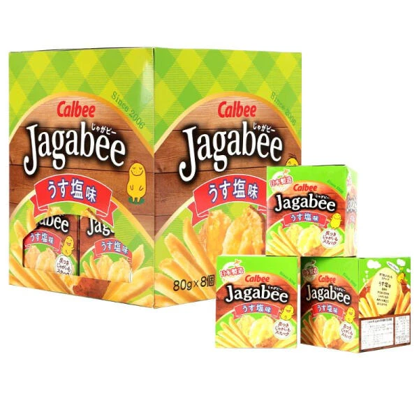 卡乐比(Calbee) Jagabee原味薯条(膨化食品) 640g(80g*8)