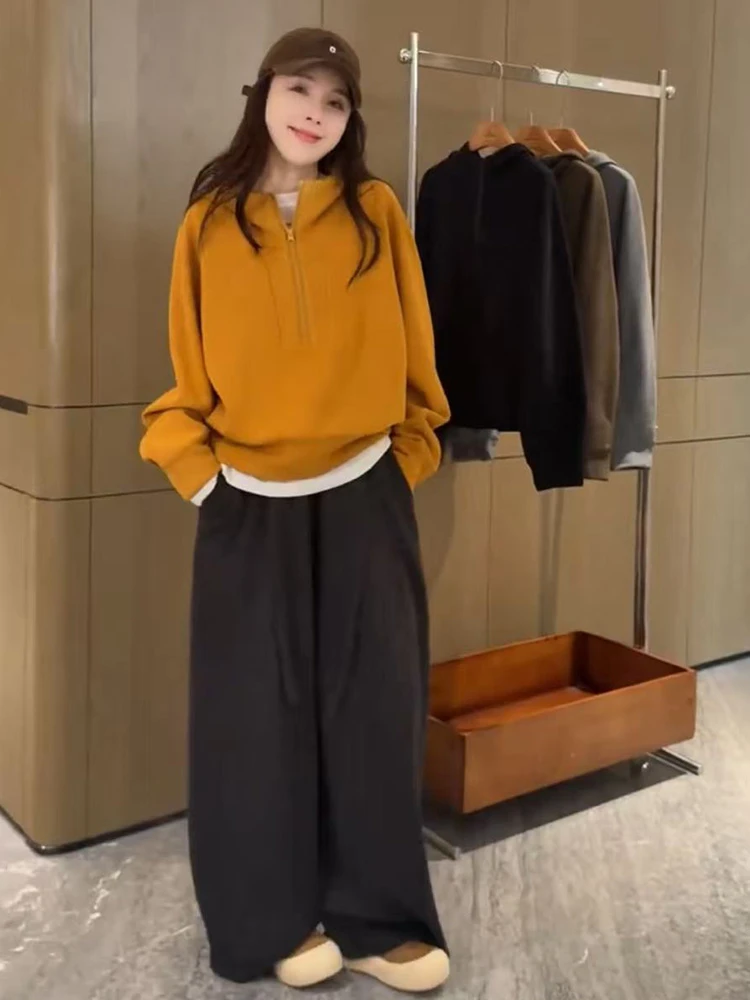 针织打底衫上衣高领计感小众宽松短款小个子长袖女士毛衣春秋冬季