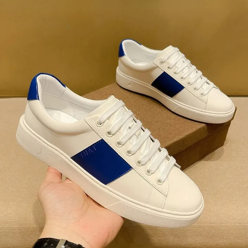 Louis Fordea/路易弗狄男士板鞋子男款小白鞋增高百搭轻奢男鞋