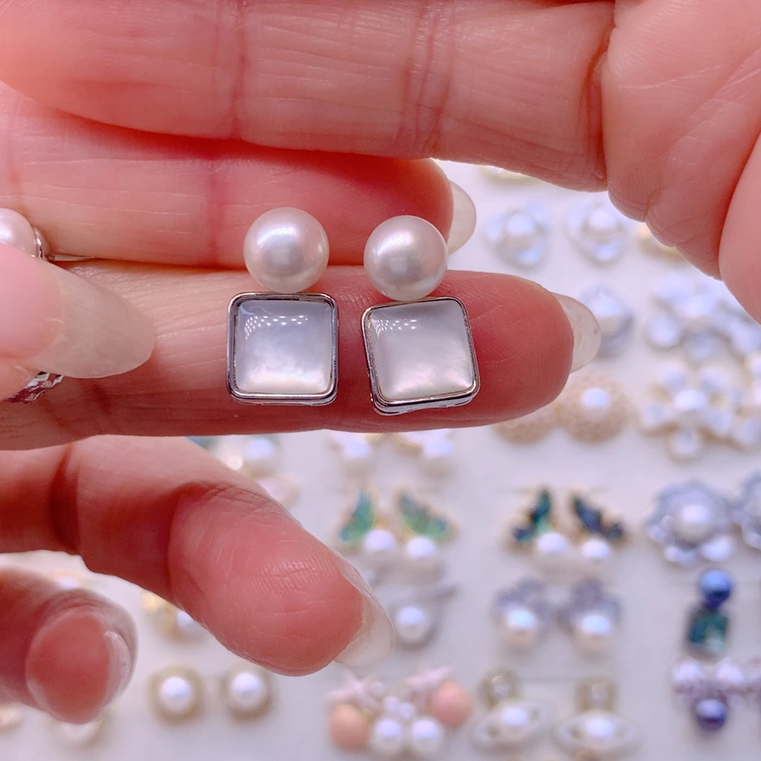 耳饰淡水珍珠合金