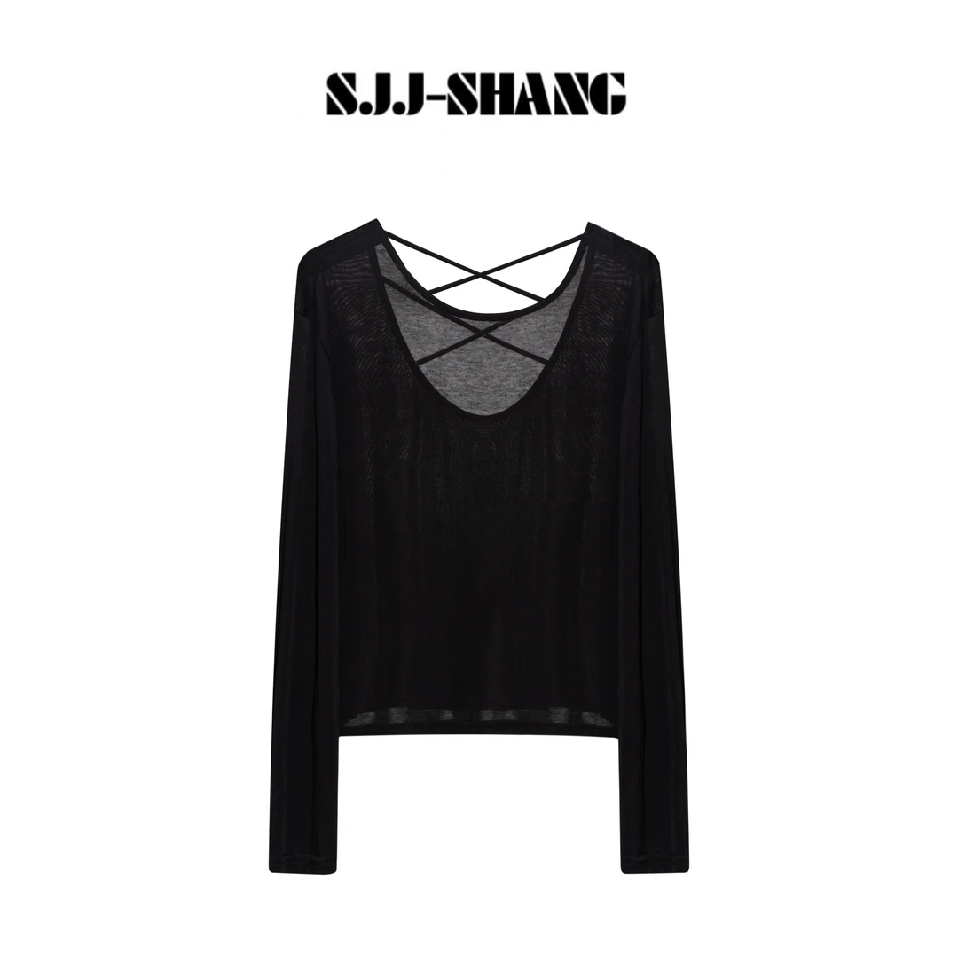 SJJ-SHANG【心机纸片】25ss新品莱赛尔+醋酸设计感防晒罩衫q134827p