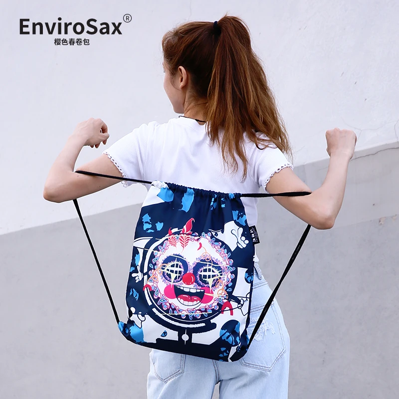 【可折叠抽绳双肩包】Envirosax轻便折叠抽绳旅行运动双肩包便携包