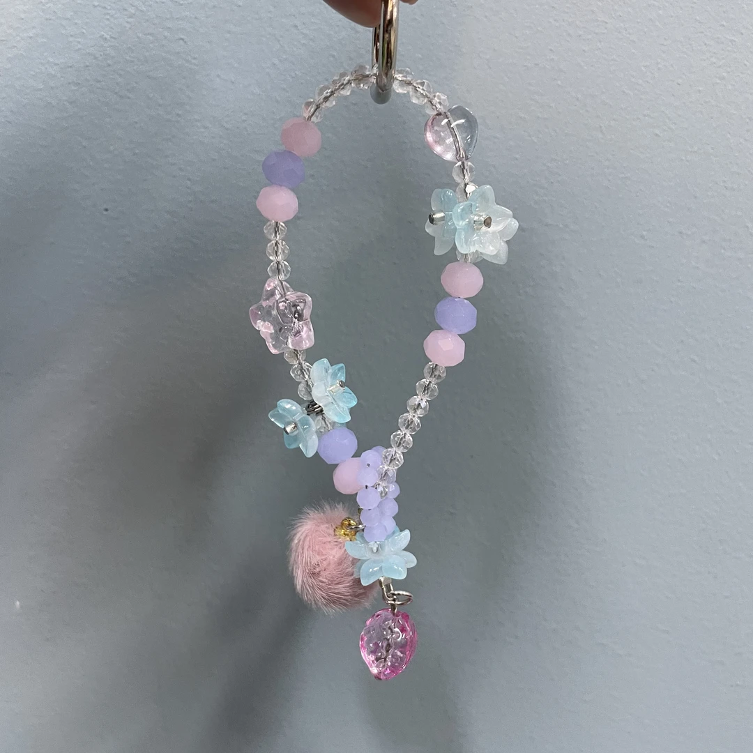 短款淡色系设计款手机链E170