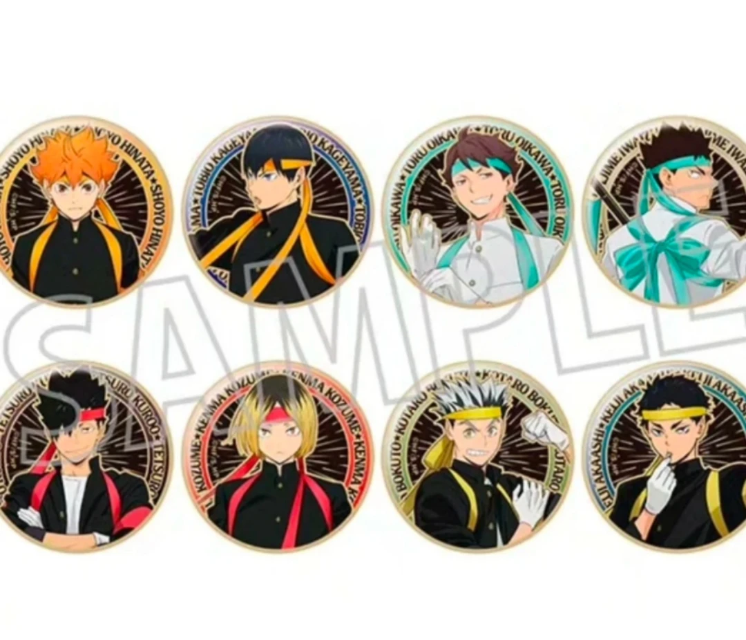 【现货】排球少年 旧应援浮雕吧唧 全8种 日版正版【盲盒】