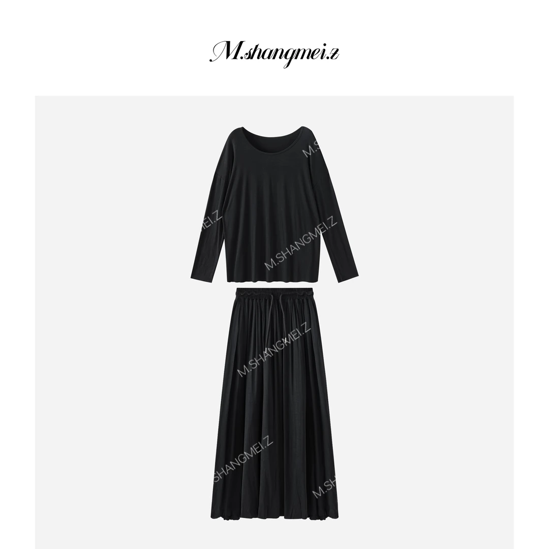 M.SHANGMEI.Z/沐熙【一键一件】美大哥舒适透气显瘦时尚套装X072753