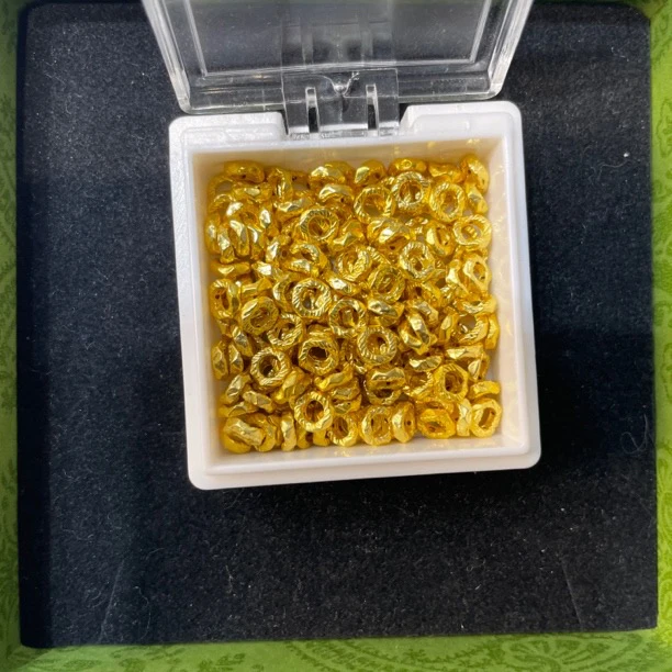 足金999素金5D硬金5mm盘缠圈隔片(此订单6个发)