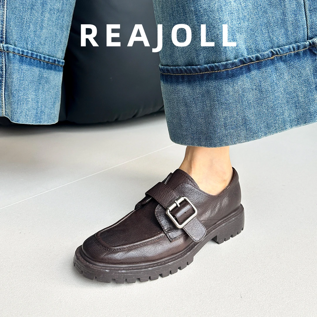 单鞋女鞋新款2025爆款时尚优雅法式皮带扣配裙子的高级感乐福鞋子