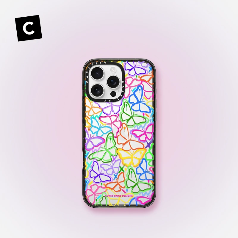 CASETiFY 线条蝴蝶 艺术家系列 适用于iPhone16/15 手机壳