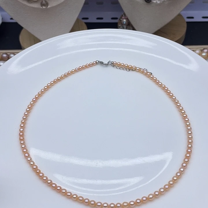淡水珍珠银S925镶嵌颈饰