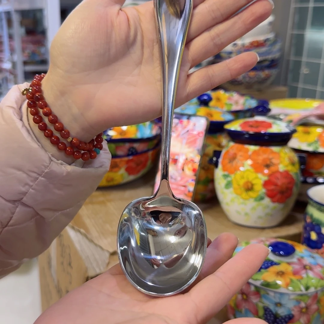 瓷片304小汤勺一只