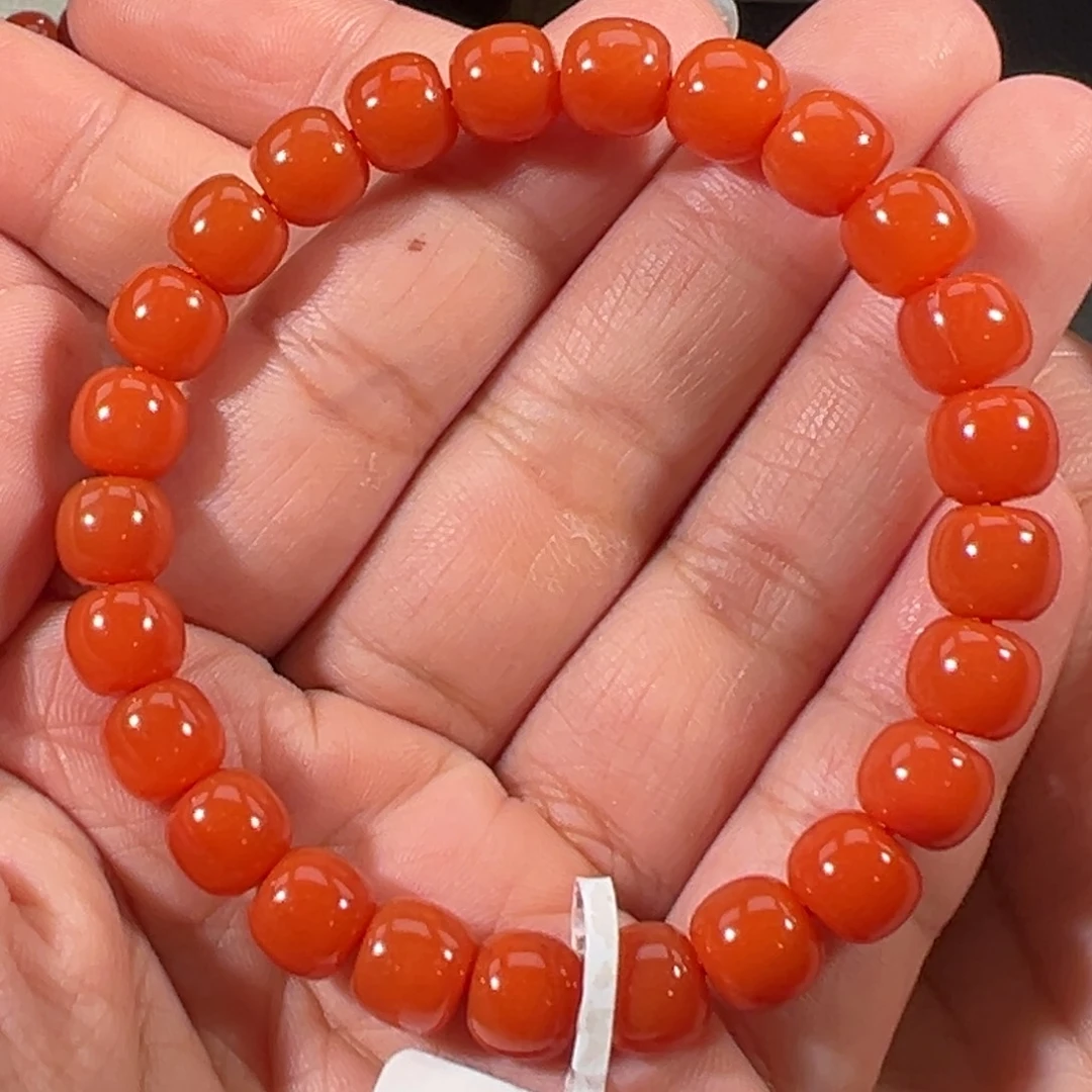 南红玛瑙未镶嵌滴水洞老型8mm