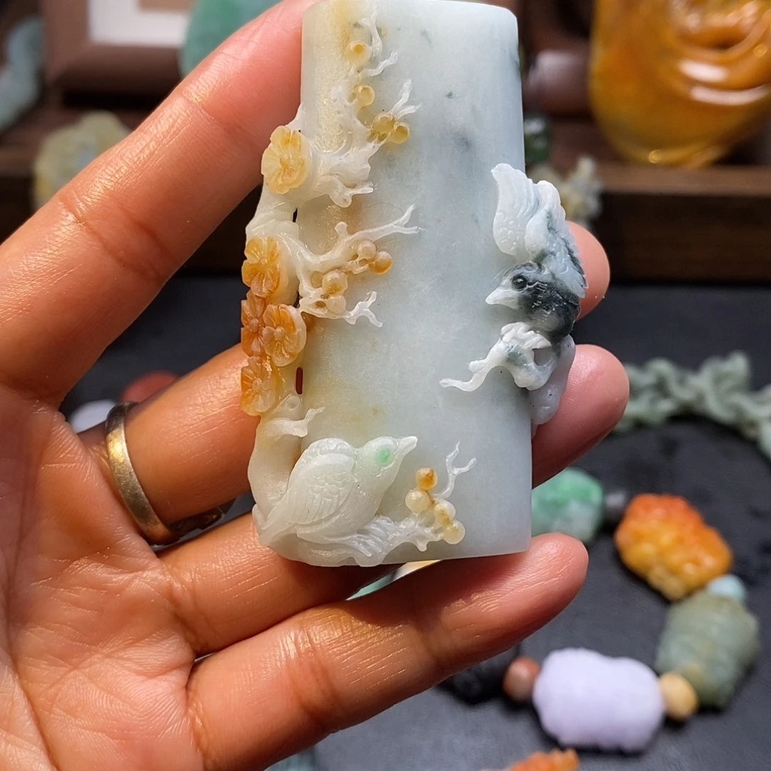 心****定制翡翠未镶嵌毛货抛光